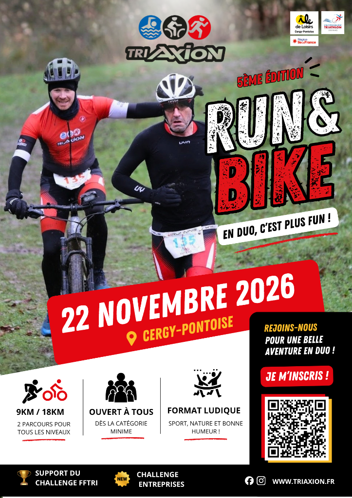 Affiche Officielle Run & Bike de Cergy-Pontoise 2026